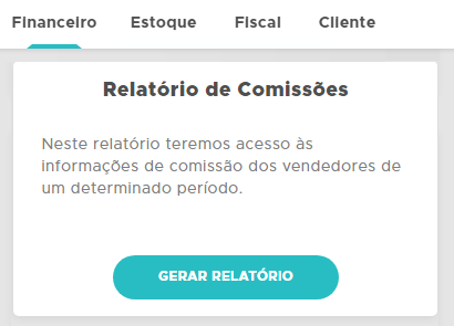 Relatório de Comissões em Relatórios - Financeiro Relatório de Comissões