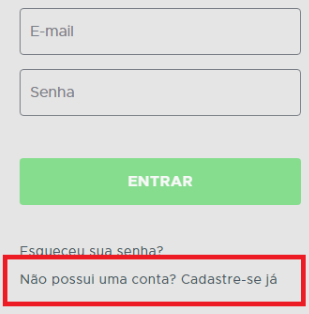 Opção Cadastre-se já no portal do ClippFácil Opção Cadastre-se