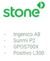 Modelos de maquininha Stone compatíveis com o ZPOS Modelos de maquininha compatíveis