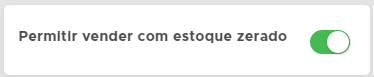Opção para emitir venda sem estoque Opção para emitir venda sem estoque