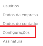Acesso às Configurações do ClippFácil/360 Configurações